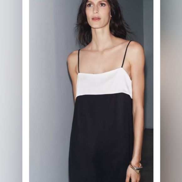 Zara ZW Collection Minimal Satin Dress - Picture 2 of 8